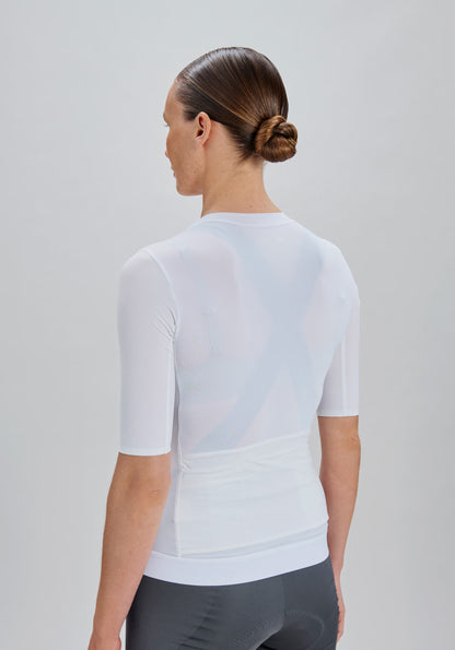 Maillot POC RACEDAY Femme Manches Courtes Blanc