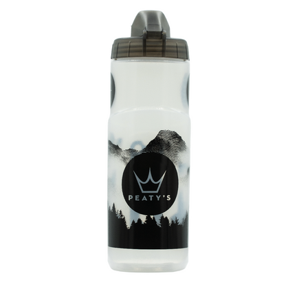 Kit Bidon et Porte-Bidon PEATY'S X FIDLOCK Mountains (600ml) Transparent
