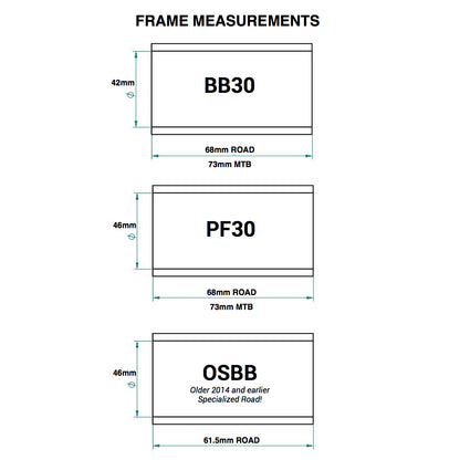 Boîtier de Pédalier PRAXIS BB/PF30 73 mm