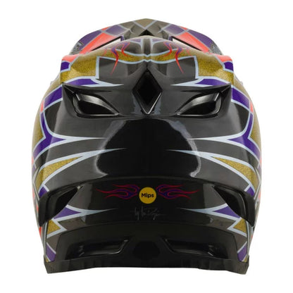 Casque VTT TROY LEE DESIGNS D4 CARBON MIPS FLUSH Orange/Violet