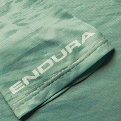 Maillot ENDURA MARBLE LTD PRINTED Manches Courtes Vert 2025