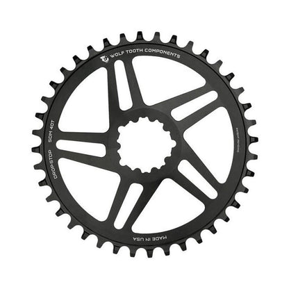 Plateau Mono WOLF TOOTH BB30 SRAM Direct Mount — vue du plateau sur fond blanc