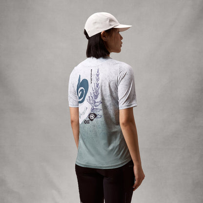 Maillot ENDURA SINGLETRACK PRINT Manches Courtes Femme Aero Blue