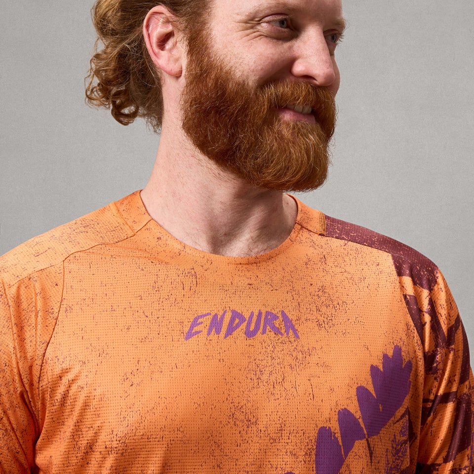 Maillot ENDURA SINGLETRACK PRINT Manches Courtes End Orange