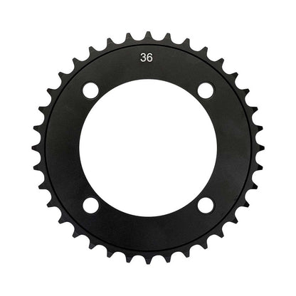 Plateau Mono TRUVATIV SS / DH 8/9V 4 Trous 104mm — vue du plateau sur fond blanc