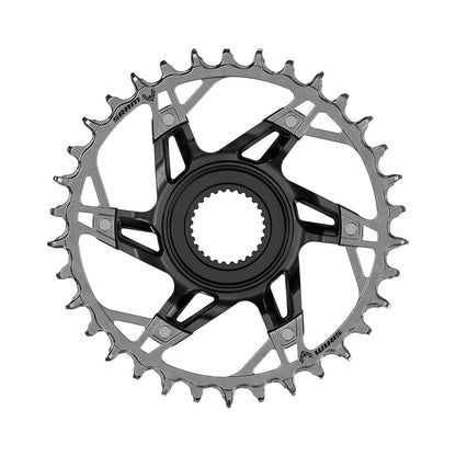 Plateau Mono SRAM XX T-TYPE EAGLE BOSCH GEN4 12V Direct Mount Noir/Argent — vue du plateau sur fond blanc