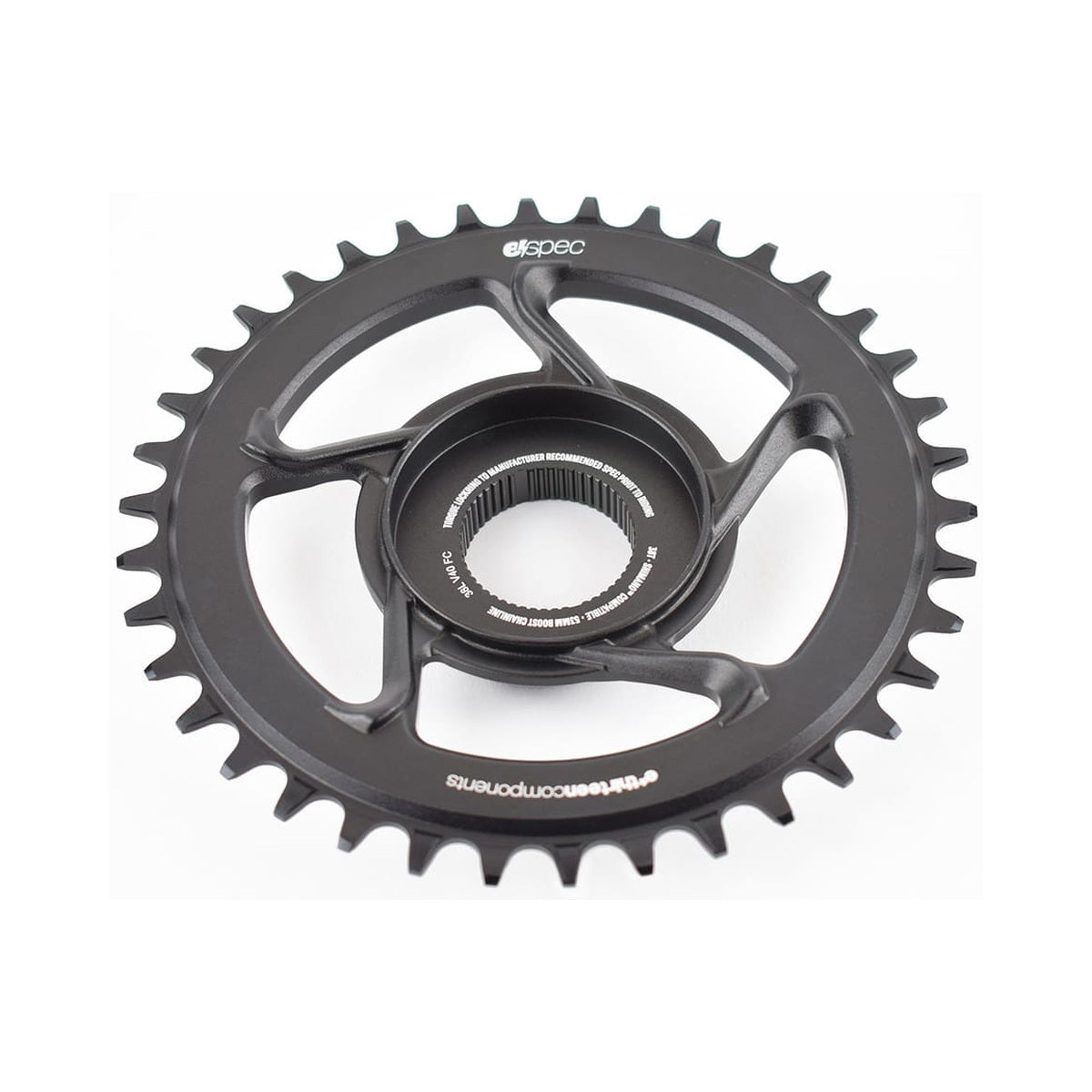 Plateau Mono E-THIRTEEN E-SPEC 11/12V Direct Mount Shimano E8000 — vue du plateau sur fond blanc
