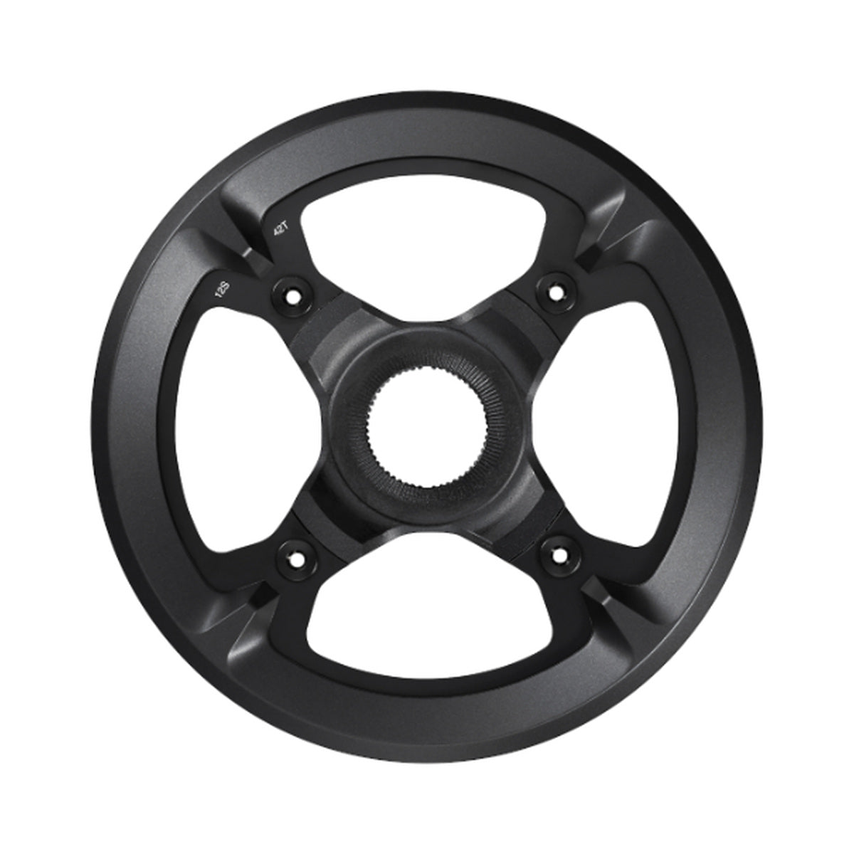 Plateau Mono E-Bike SHIMANO SM-CRE70-12 12V Double Guide Chaine — vue du plateau sur fond blanc