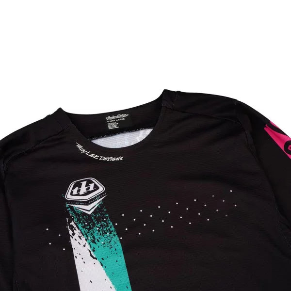 Maillot TROY LEE DESIGNS SPRINT FULL PULL Junior Manches Longues Noir