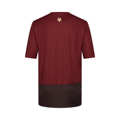 Maillot FOX RANGER WORDMARK Manches Courtes Bordeaux