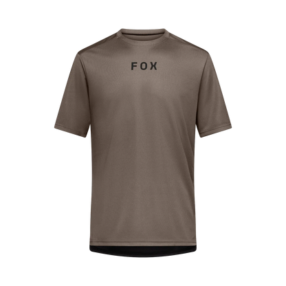 Maillot FOX RANGER WORDMARK Manches Courtes Brun Nutmeg
