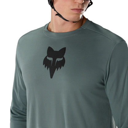 Maillot FOX RANGER FOX HEAD Manches Longues Vert Sauge