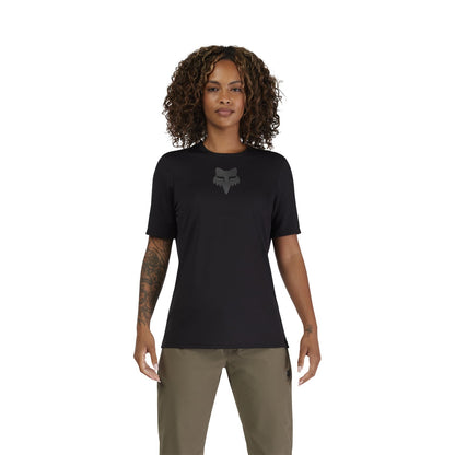 Maillot FOX RANGER HEAD Femme Manches Courtes Noir