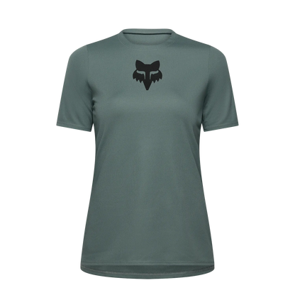 Maillot FOX RANGER HEAD Femme Manches Courtes Vert Sauge