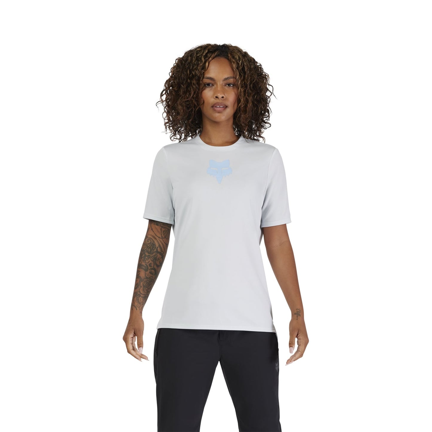 Maillot FOX RANGER HEAD Femme Manches Courtes Bleu Pâle