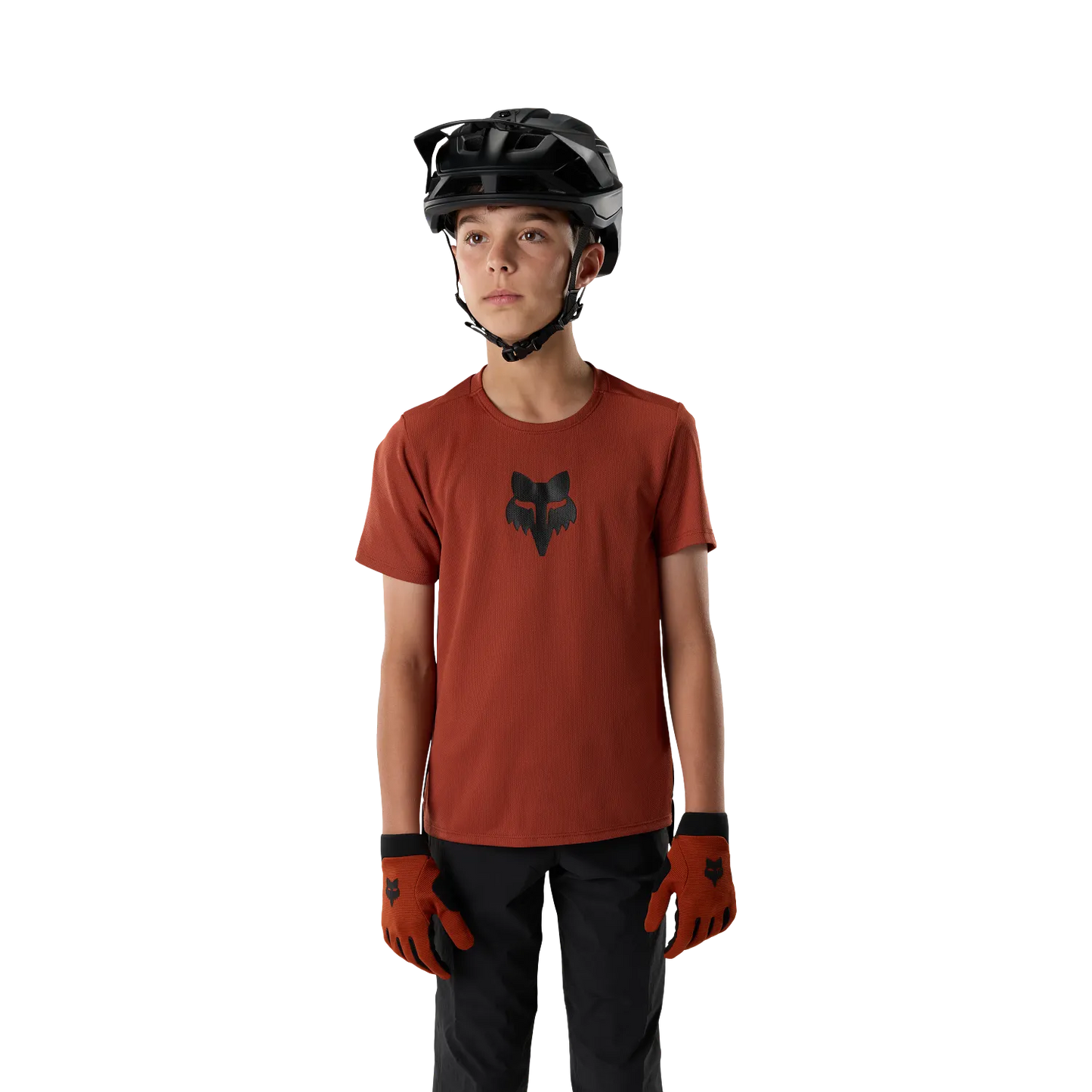 Maillot FOX RANGER HEAD Junior Manches Courtes Acid Scarlet