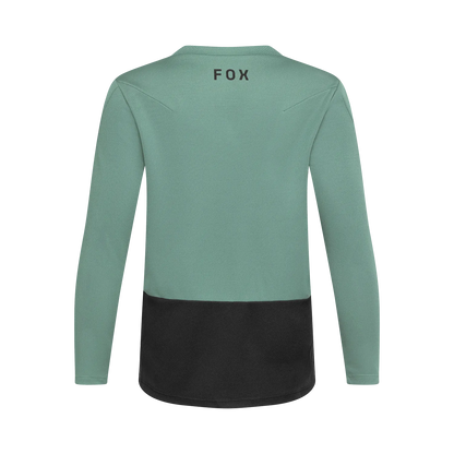 Maillot FOX RANGER FOUNDRY Junior Manches Longues Vert Sauge