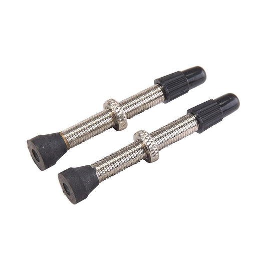 Lot de 2 Valves Presta VAR Laiton 44 mm Argent Mat