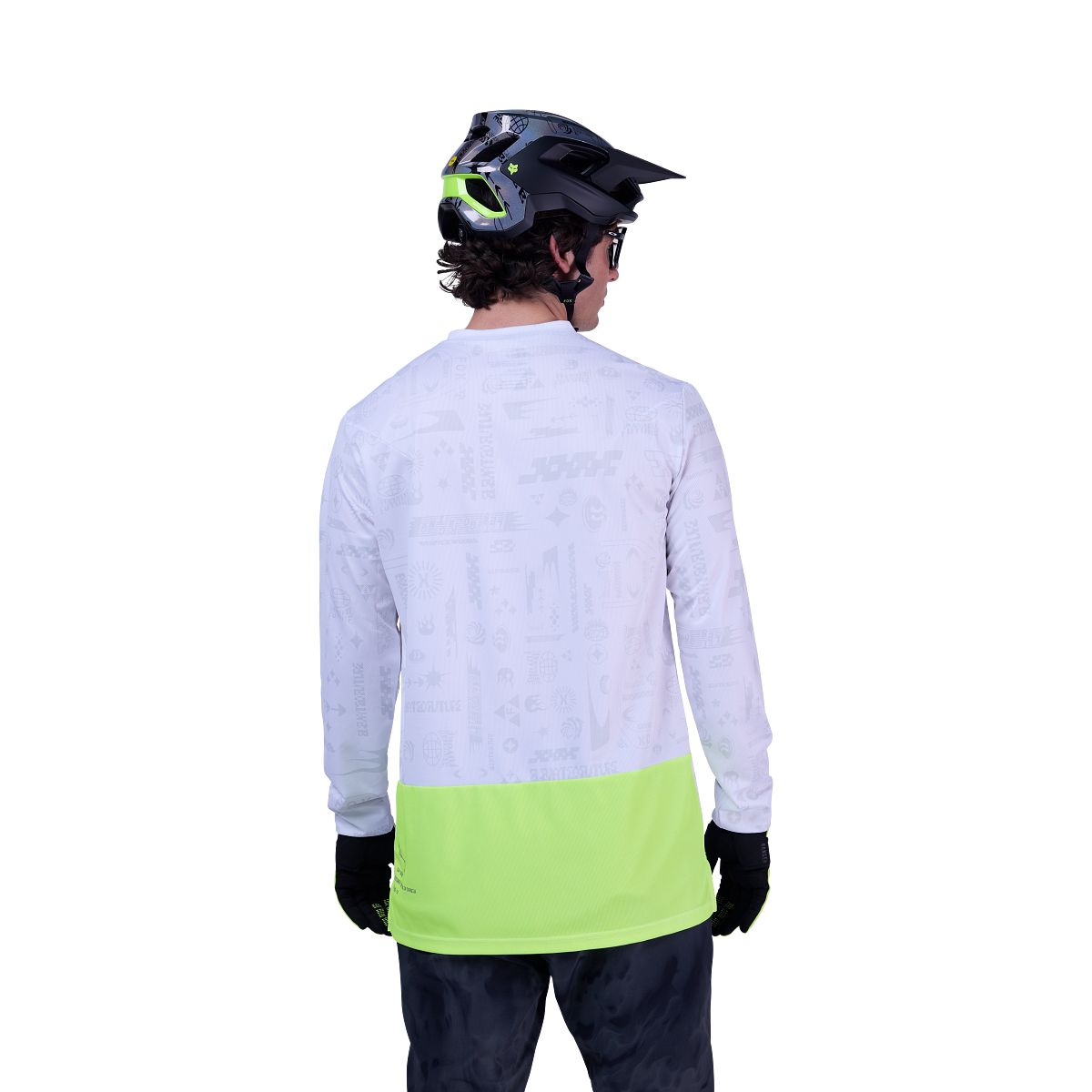 Maillot FOX RANGER LUNAR Manches Longues Blanc/Jaune - Édition Spéciale