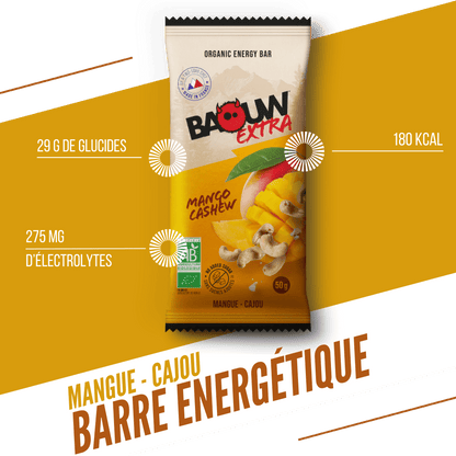 Barre Énergétique BAOUW BIO EXTRA Mangue Cajou (50g)