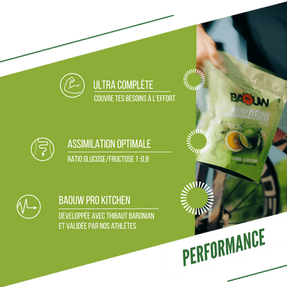 Boisson Énergétique BAOUW ISOTONIC (585g) Citron Vert/Fleur de Sureau