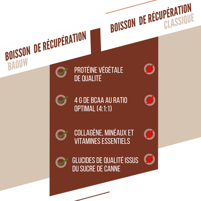 Boisson de Récupération BAOUW RECOVERY (500g) Chocolat Noisette