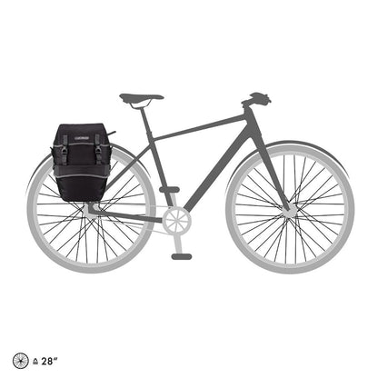 Paire de Sacoches de Porte-Bagages ORTLIEB BIKE PACKER PLUS 42 L Noir