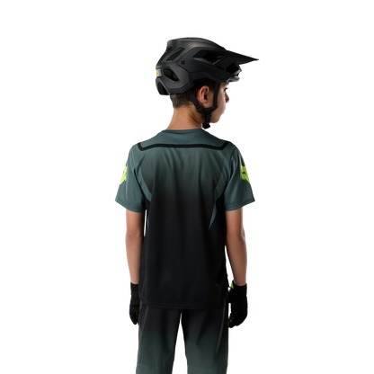 Maillot FOX RANGER FOUNDRY Junior Manches Courtes Vert Sauge