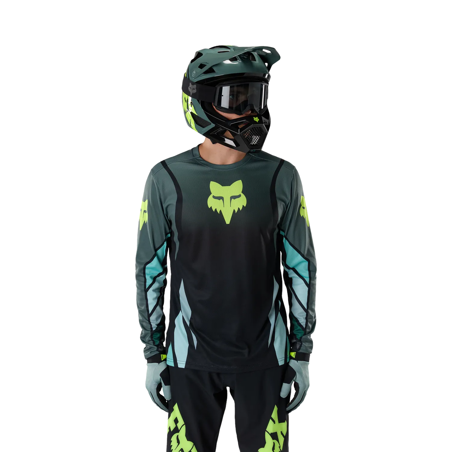 Maillot FOX RANGER FOUNDRY Manches Longues Vert Sauge