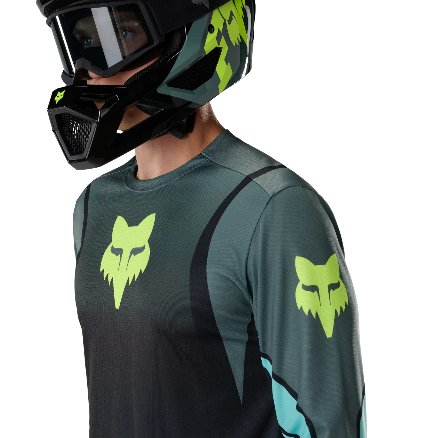 Maillot FOX RANGER FOUNDRY Manches Longues Vert Sauge