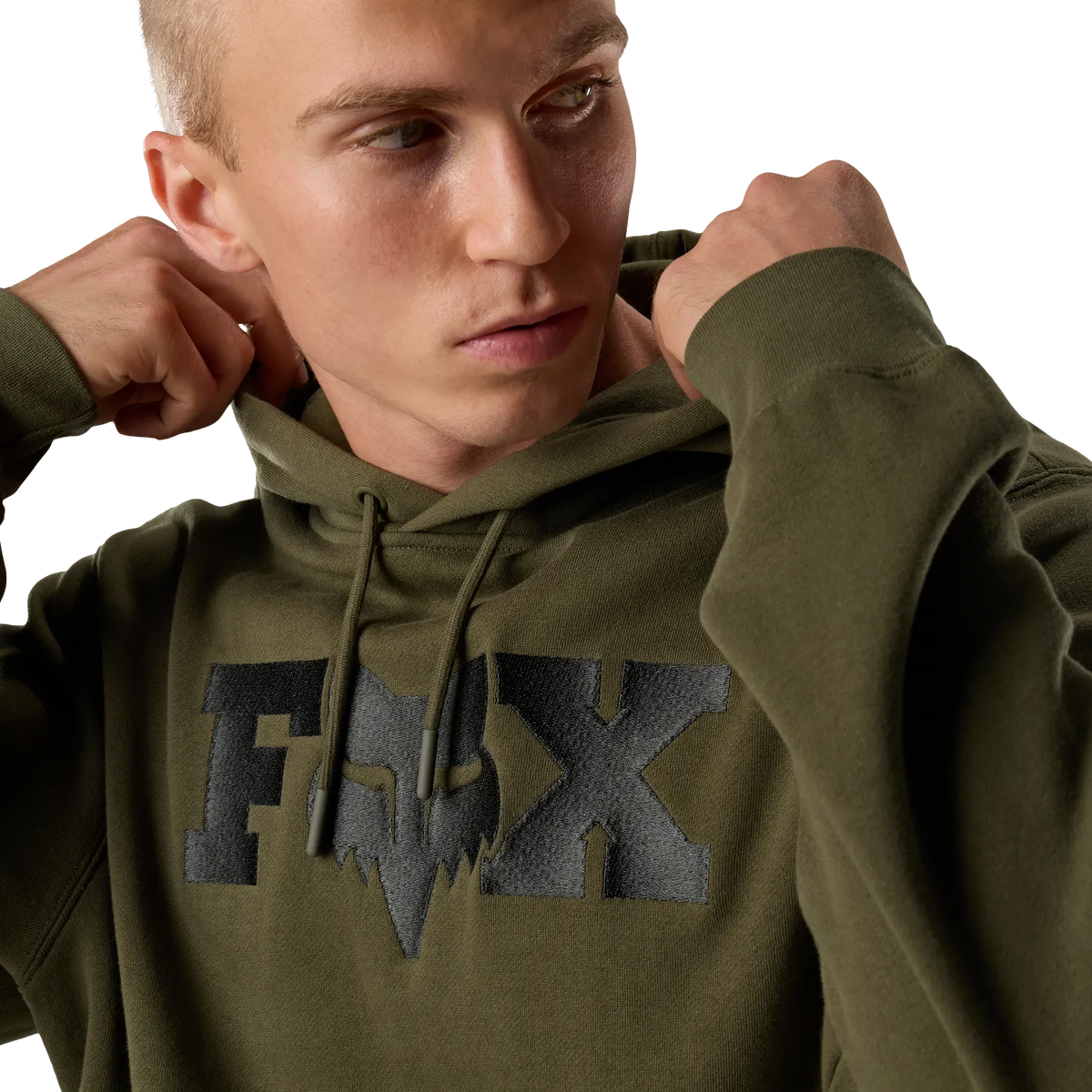Sweat à Capuche FOX F HEAD X FLEECE Vert