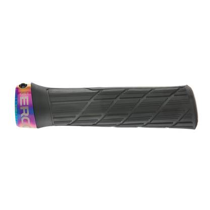 Grips ERGON GE1 EVO Factory Slim Noir Stealth Frozen colliers Oil Slick - détail