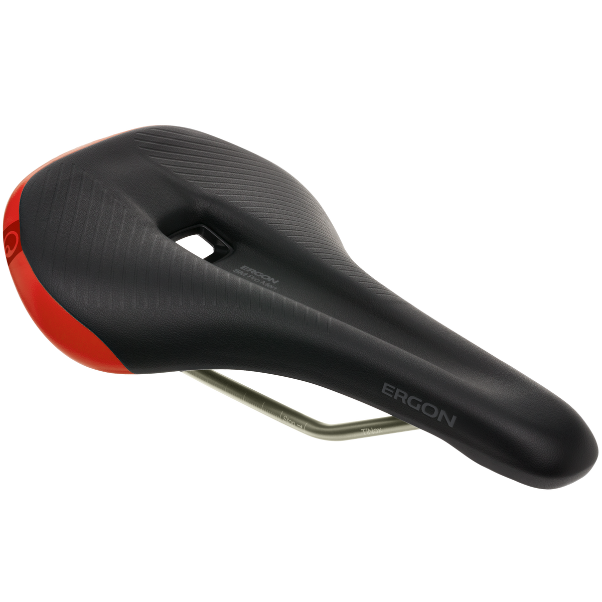 Selle ERGON SM Pro Risky Red M/L rails TiNox