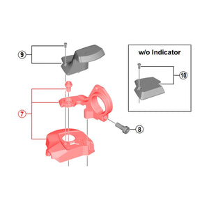 Capot de Commande de Vitesse pour Indicateur SHIMANO SLX M7000 11V Droit #Y06M98040