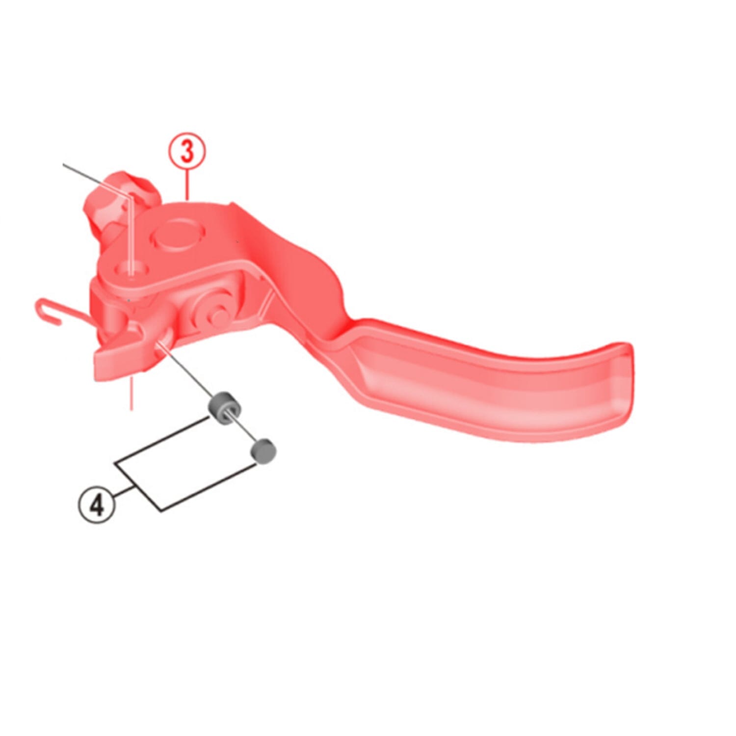 Bras de Levier Droit pour Frein SHIMANO SLX BL-M7100 #Y2S798010