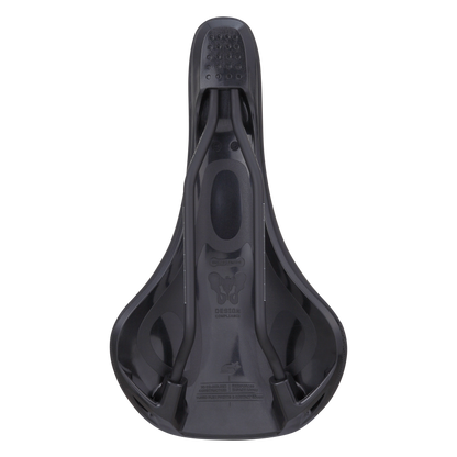 Selle SPANK SPIKE 160 Cuir Rails CrMo Rouge