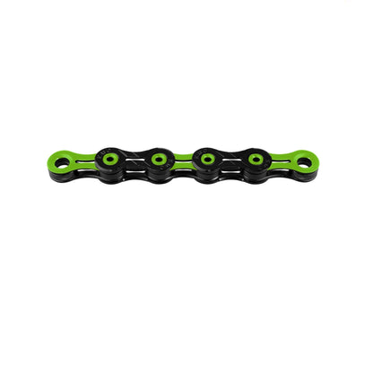 Chaîne 11V KMC DLC11 Noir/Vert