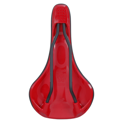Selle SPANK SPIKE 160 Cuir Rails CrMo Rouge