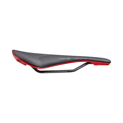 Selle SPANK SPIKE 160 Cuir Rails CrMo Rouge