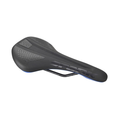 Selle SPANK SPIKE 160 Cuir Rails Chromo Noir/Bleu