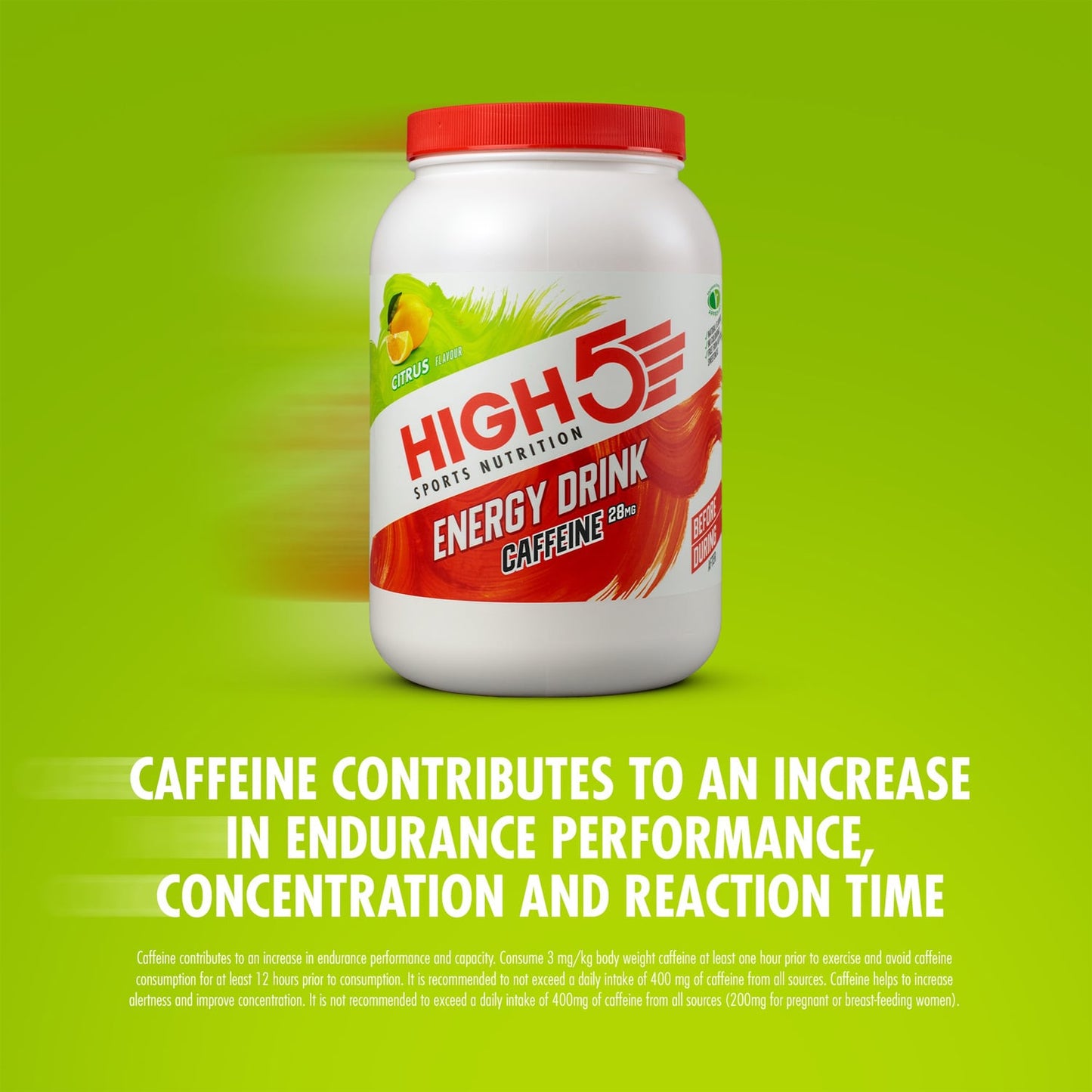 Boisson Énergétique HIGH5 ENERGY DRINK CAFFEINE (2.2kg) Citron