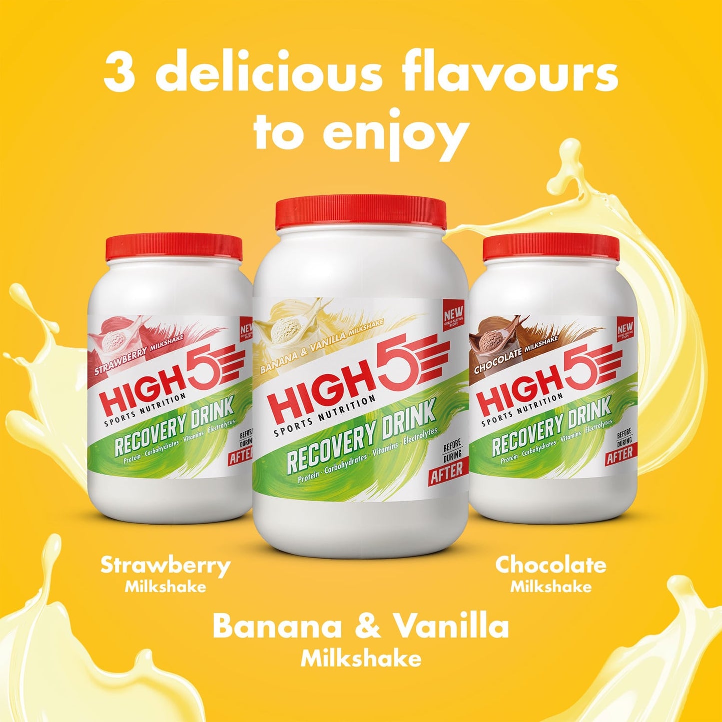 Boisson de Récupération HIGH5 RECOVERY DRINK (1.6kg) Banane Vanille Milkshake