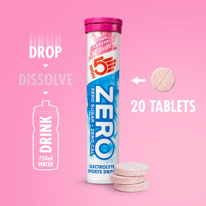 Pastilles d'Hydratation Electrolytes HIGH5 ZERO (x20) Pamplemousse
