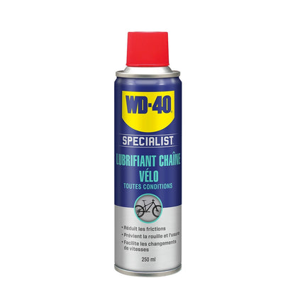 Lubrifiant Chaîne WD-40 SPECIALIST Toutes Conditions (250 ml)