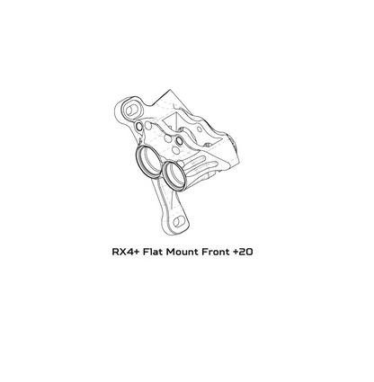 Etrier de Frein Avant HOPE RX4+ SL FMF (+20) 70mm 4 Pistons DOT Noir