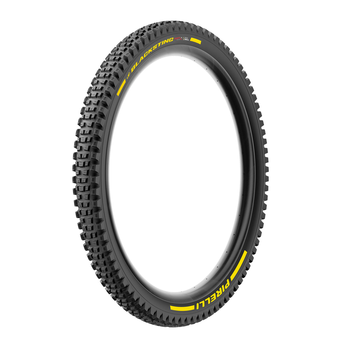 Pneu PIRELLI SCORPION BLACK STING 27.5x2.40 Soft ProWall Tubeless Ready Souple Noir/Jaune Team Edition