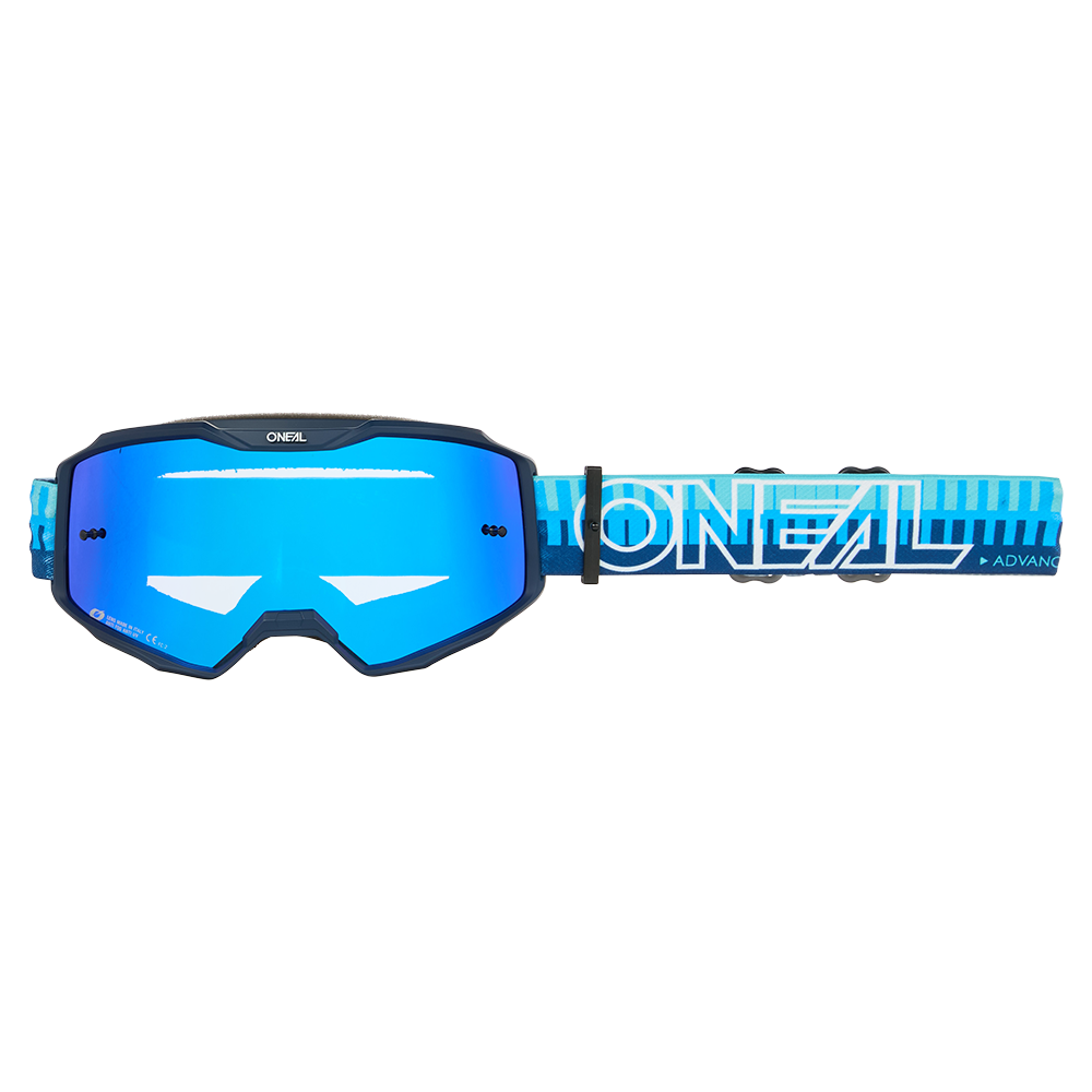 Masque O'NEAL B-10 STRIPED Bleu Écran Radium Blue