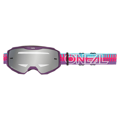Masque O'NEAL B-10 STRIPED Junior Rose Écran Silver Mirror