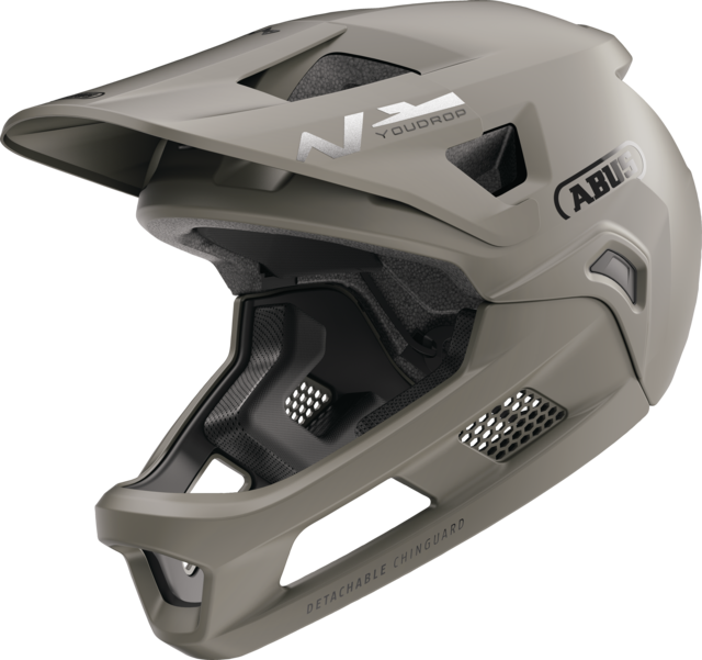 Casque VTT ABUS YOUDROP FF Junior Dust Gris
