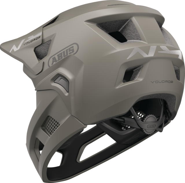 Casque VTT ABUS YOUDROP FF Junior Dust Gris